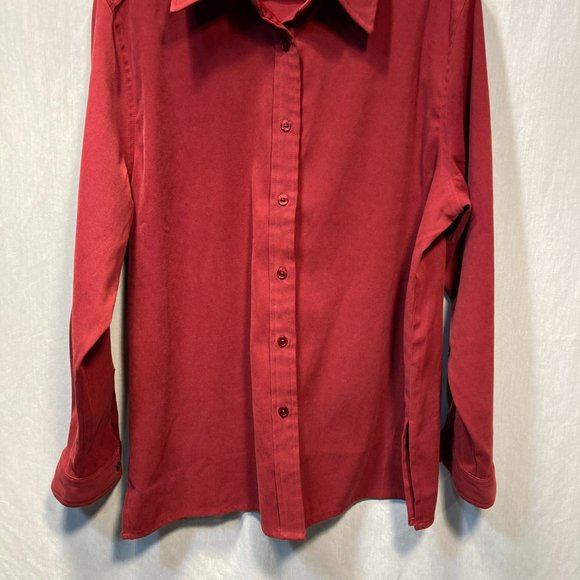 DENIM & CO SHACKET TIERRA COTTA LONG SLEEVE BUTTON UP SHIRT/ JACKET SIZE LARGE - Picture 4 of 8